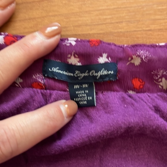 American Eagle women’s purple floral spaghetti strap tank top Size Medium - Picture 6 of 7
